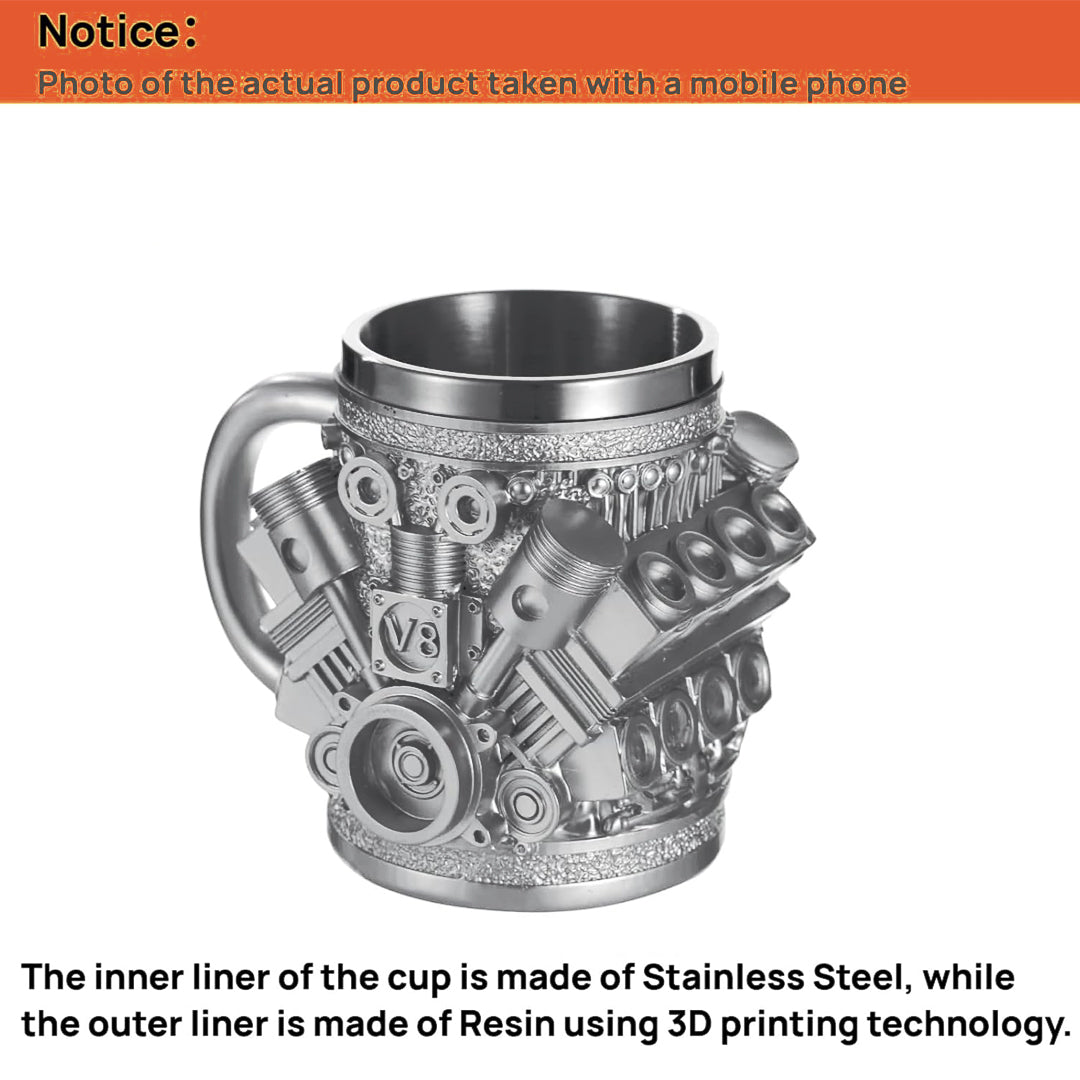 Taza para café de motor V8